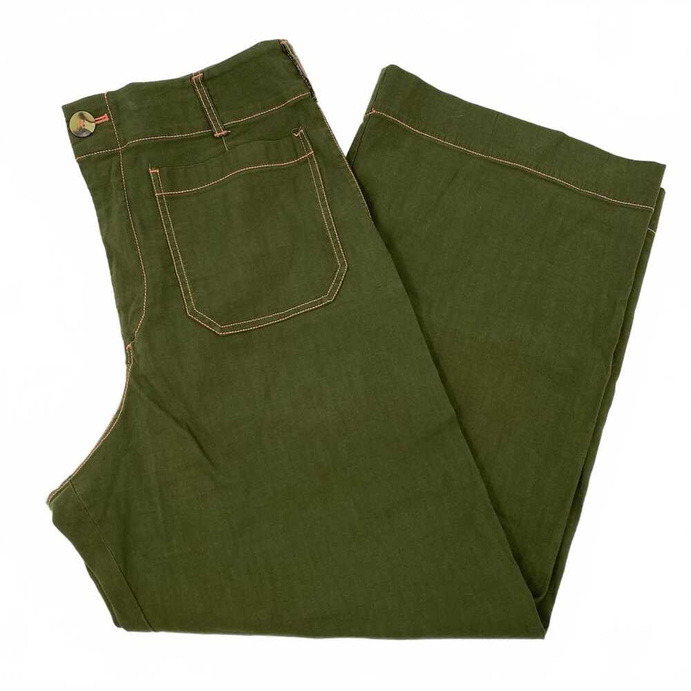 Maeve Green Pink Colette Wide Leg Pants | 30 Regular